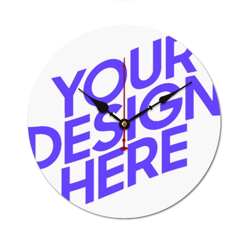 Reloj en Pared de Madera sin Escala GY0903024 con Impresión UV de Diseño Personalizado con Tu Nombre o Foto