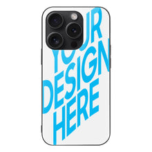 Cargar imagen en el visor de la galería, Funda de cristal para teléfono iPhone 15 / 15 Plus / 15 Pro / 15 Pro Max personalizado con patrón foto texto
