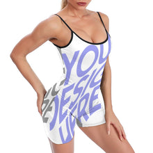 Cargar imagen en el visor de la galería, Jumpsuit Pantalones de Yoga Mono Deportivo de Ejercicio Fitness XG014 Personalizado con Impresión Completa de múltiples imágenes con Foto Logo Patrón Texto
