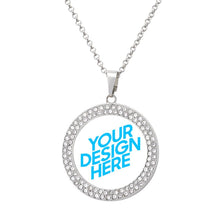 Cargar imagen en el visor de la galería, Collar de Diamantes Multicolores de Aleación para mujer SS1401003 Personalizado con texto nombre foto
