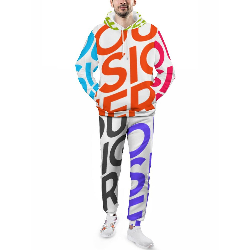 Traje de Sudadera con capucha casual de deporte para hombre 4T03 Personalizado con Impresión Completa de múltiples imágenes con Foto Logo Patrón Texto