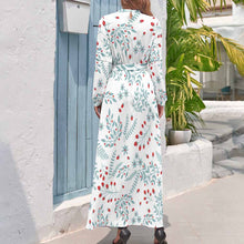 Cargar imagen en el visor de la galería, Vestido largo de cintura elástica elegante de moda para mujer XQ Personalizado con Impresión Completa de una imagen con Foto Logo Patrón Texto
